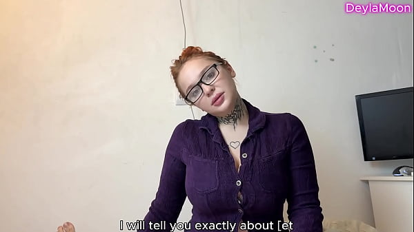 Masturbation training from a sexy busty MILF in glasses